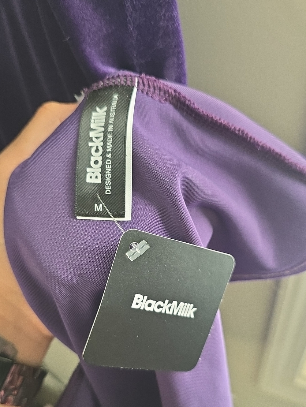 BNWT Blackmilk M Velvet Violet Underbust Dress - Picture 3 of 5